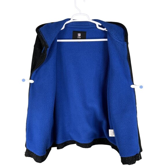 NFL Pro Line Men XL Indianapolis Colts Black Speckled Hoodie Jacket Sherpa Lined - Picture 3 of 16